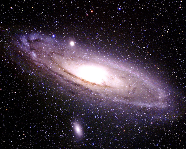 andromeda galaxy earth planets galaxies stars telescope through seen milky way elliptical m31 billion system astronomy which space theory viewed